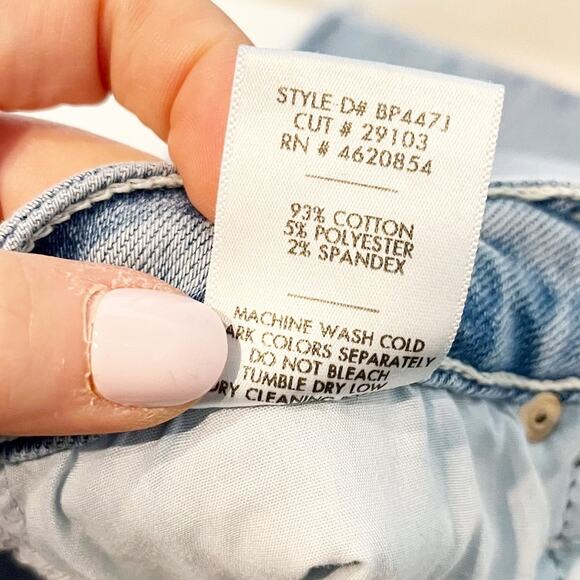 Just Black Mid Rise Straight Bootcut Raw Hem Jeans Light Wash Blue 27 / 4 - Picture 3 of 12